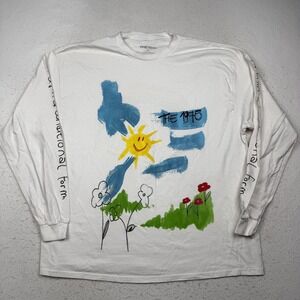 The 1975 Band Shirt Mens‎ 2XL White Rainbow Sun Flowers Long Sleeve Graphic Tee